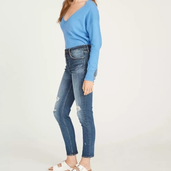 Vigoss Frankie Slim Straight Jeans Womens Casual Dark Wash Casual Pants Size 31 - Picture 2 of 4